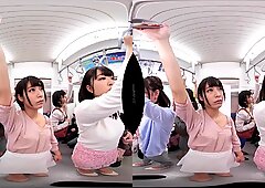 Packed in a Train Car and Surrounded by Nothing but Women! - Public Schoolgirl Voyeur