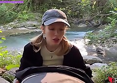 Perfect Girl Sucking Big Dick Until Oral Creampie In The Forest