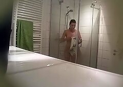 Unaware Girl Taking An Shower Recorded